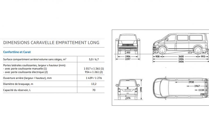vehicule en location vente Caravelle Confortline Long